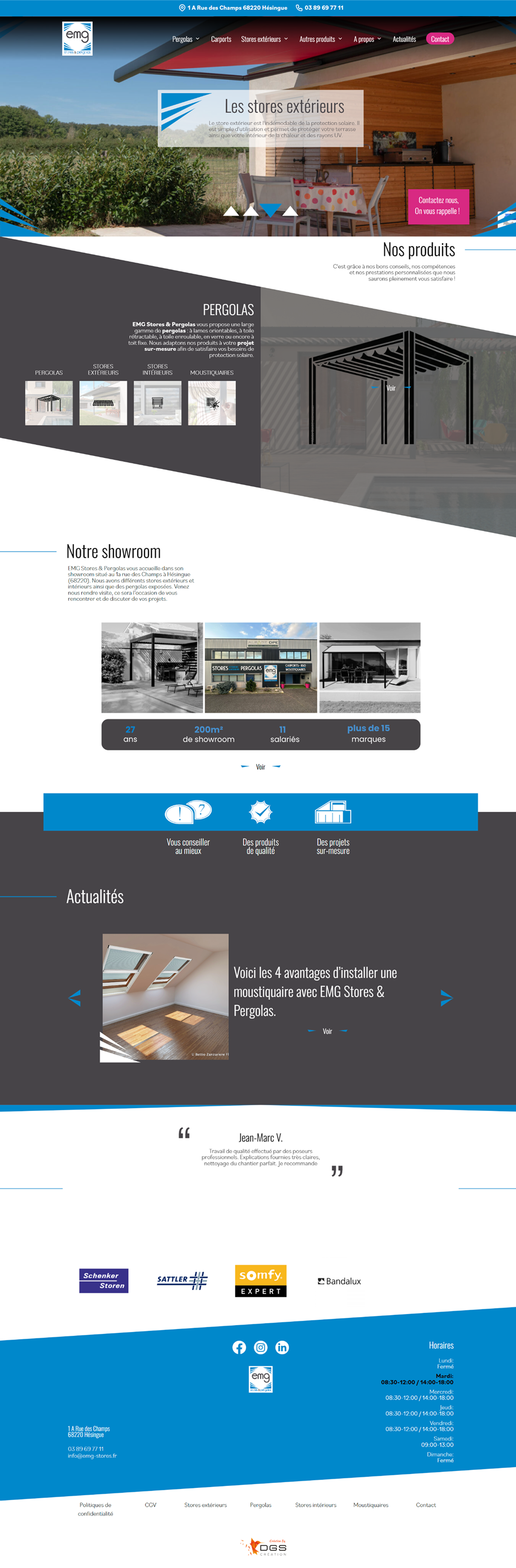 EMG Stores - Vitrine produits professionnels